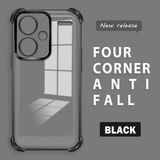 HONTINGA Xiaomi Redmi Note 13 Pro Plus 5g ile Uyumlu Şeffaf Kılıfı Düşüme Önleyici Basitlik Anti Düşme Kamera Korumali Desen Yumuşak Silikon Telefon Kılıfı Kadın ve Erkek Için Uygundur K3-0000 - Siyah