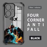 HONTINGA Xiaomi Redmi Note 13 Pro Plus 5g ile Uyumlu Şeffaf Kılıfı Düşüme Önleyici Basitlik Anti Düşme Kamera Korumali Uçak Desen Yumuşak Silikon Telefon Kılıfı Kadın ve Erkek Için Uygundur K3-0203 - Siyah