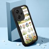 HONTINGA Xiaomi Redmi Note 13 Pro Plus ile Uyumlu Kılıf Kamera Koruyucu Basitlik Anti Düşme Kamera Korumalı Çiçekli Siyah Desen Yumuşak Silikon Couple Telefon Kılıfı Kadın ve Erkek Için Uygundur K2-0678