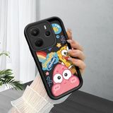 HONTINGA Xiaomi Redmi Note 14 ile Uyumlu Kılıfı Düşüme Önleyici Basitlik Anti Düşme Kamera Korumali Siyah Sünger Bob Desen Yumuşak Silikon Telefon Kılıfı Kadın ve Erkek Için Uygundur K2-0264 - Renkli