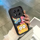 HONTINGA Xiaomi Redmi Note 14 Pro ile Uyumlu Kılıfı Düşüme Önleyici Basitlik Anti Düşme Kamera Korumali Siyah Sünger Bob Desen Yumuşak Silikon Telefon Kılıfı Kadın ve Erkek Için Uygundur K2-0264 - 001-Renkli