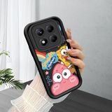 HONTINGA Xiaomi Redmi Note 14 Pro ile Uyumlu Kılıfı Düşüme Önleyici Basitlik Anti Düşme Kamera Korumali Siyah Sünger Bob Desen Yumuşak Silikon Telefon Kılıfı Kadın ve Erkek Için Uygundur K2-0264 - Renkli