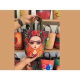Hoodie Mouse Frida Figürlü Kova Model Çanta Etnik Bohem Style - YESİL - Yeşil