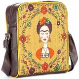Hoodie Mouse Frida Kahlo Figürlü Büyük Postacı Kol Çantası Etnik Bohem Style - Kahverengi