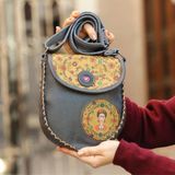 Hoodie Mouse Klasik Frida Çapraz Örgülü Kol Çantası Etnik Bohem Style - Antrasit