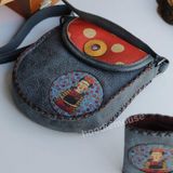 Hoodie Mouse Mavi Frida Çapraz Örgülü Kol Çantası Etnik Bohem Style - Petrol