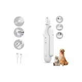 HOOFSANDPAWSVET İkisi Bir Arada KEDİ KÖPEK tırnak törpüsü ve TIRNAK MAKASI USB 2 LED ışıkları ile şarj edilebilir