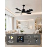 Hoogar German 105 cm 5 Kanatlı Black Tavan Vantilatörü