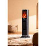 Hoogar German 2075 L Grey Oben Seri Oled Şömineli Ekran Dijital Kule Tipi Turbo Hızlı Isıtıcı