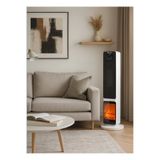 Hoogar German 2701 L White OLED Şömineli Ekran Dijital Göstergeli Kule Tipi Seramik Fanlı Isıtıcı