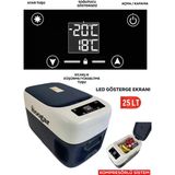 Hooger Ph299 Led Ekran 21-25 Lt Oto Karavan Tekne Tır Buzdolabı 12-24V -20 Derece Hızlı Soğutma