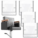 Hoolerry 4 Adet Salon Sandalye Kılıfı Koruyucuları Şeffaf Sandalye Kılıfları Salon Ekipmanları Şeffaf Plastik Salon Sandalyesi Kılıfı Çoğu Standart Salon Sandalyesi Ofis Sandalyesi Noel için (Koyu Gri