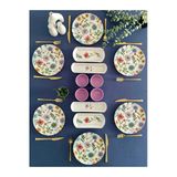 Hooly Home Flora Model 6 Kişilik 14 Parça Kahvaltı Takımı (Mor) Mor
