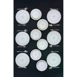 Hooly Home Gold Elips Model 6 Kişilik 18 Parça Yemek Takımı Gold