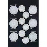 Hooly Home Gold Elips Model 6 Kişilik 24 Parça Yemek Takımı Gold