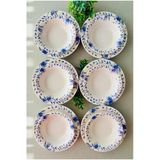Hooly Home Mor Menekşe Model 12 Parça Modern Yemek Takımı (6 Çorba + 6 Yemek Tabağı) Mor