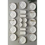 Hooly Home Pastel Bahçe 12 Kişilik 20 Parça Kahvaltı Takımı Beyaz