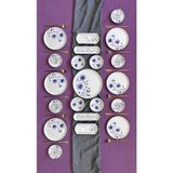 Hooly Purple Violet 6 Kişilik 21 Parça Kahvaltı Takımı Desenli Seramik Yuvarlak Tabaklar