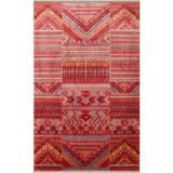 Hoom Rugs Nepal ZR 18 Yün Viskon Tensel Kırmızı Multy Otantik Uşak Desenli Halı