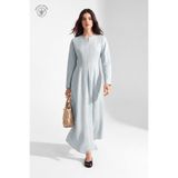 Hooopstore Lyocell Keten Pilikaşe Bebe Mavisi Elbise