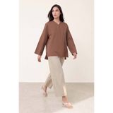 Hooopstore V Yaka Oversize Bakır Bluz