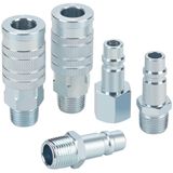 HOOTSUM 1/2 "Hava Hortumu Bağlantı Parçaları Seti, 1/2 "MNPT ile Yüksek Akış 2PCS I/M Endüstriyel Tip Bağlayıcı, 1/2 "NPT, 5 ADET Çelik Hava Kompresörü Aksesuarları Hızlı Bağlantı Parçaları 300PSI