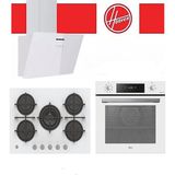 Hoover 3'lü Ankastre Set 5 Gözlü 75 cm Gaz Ocaklı - Beyaz (HO3158W FIRIN/HVG74WK3W OCAK/HDG6C1GWTK Davlumbaz)