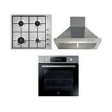 Hoover 3'lü Ankastre Set Gaz Ocakli İnox (ho3158in Firin-hhw6lmx/tk Ocak-hch6mxtk Davlumbaz) inox