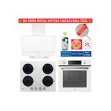 Hoover Fıoren Telefon Bağlantılı Beyaz Cam Dijital Turbo Ankastre Set (Ho3158w+ Hvw6mw +Hdg6c2gwtk)