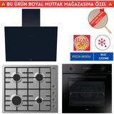 Hoover Leo Siyah Turbo Ankastre Set (Ho3158b+ Hhw6lmx/Tk İnox Emaye +Hdg6c1gbtk)