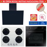 Hoover Morella Dijital Cam Siyah Ankastre Set (Ho3158b+ Hvw6mw Beyaz + Hdg6c1gbtk)