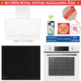 Hoover Napoli Telefon Bağlantılı Elektr. Vitro. Beyaz Ankastre Set (HO3158W+ HH64CCB + HDG6C2GWTK) - Siyah