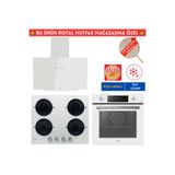 Hoover Roma / Beyaz Cam Dijital Turbo Ankastre Set (HO3158W+ HVW6MW +HDG6C1GWTK)