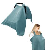 Hooyax 2'si 1 arada Bebek Oto Koltuğu Kılıfı ve Hemşirelik Kılıfı,%100 Muslin Pamuk, Nefes Alabilir Araba Koltuğu Gölgelik ve Gizlilik Emzirme Kılıfı, Mavi