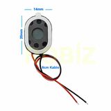Hoparlor 1W 8Ohm 14X20mm 8Cm Kablolu Mini Speaker Ses Muzik Amfi Urun Muze Otomobil Telefon Sesli Yonlendirme
