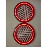 Hoparlör Kapağı 16 cm Ledli 2'li Takım - KIRMIZI