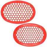 Hoparlor Kapagi Oval Kirmizi Plastik 2 Adet