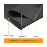 Hoparlör Kumaşı Airfile Örgülü Toz Engelleyici Kızılötesi Sinyalleri Engellemez 3D Akustik (100X150) - 01-Siyah