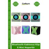 #Hoparlör Taşınabilir Bluetooth Kablosuz Ses Güçlü Bass Kristal Net Kaliteli Dayanıklı Küp X Mini Hoparlör