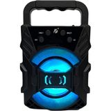 Hoparlör Taşınabilir Ses Bombası LED Işıklı Extra Bass Ses Radyolu Speaker Sd Kart-Usb