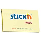 Hopax 76x127 mm 100 Yaprak Sarı Stick Yapışkanlı Not Kağıdı
