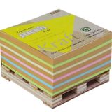 Hopax Stickn Recy Küp Not Yapışkanlı Not Kağıdı 76X76Mm Kraft + 4 Renk 400 Yaprak (4 Paket) 21817