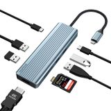 HOPDAY USB C Hub, 9'u 1 arada USB C Adaptörü Çift Ekran, 4K HDMI, 100W PD Şarj, SD/TF Kart Okuyucu ve USB C Cihazları için USB 3.0/2.0 ile Çoklu Bağlantı İstasyonu
