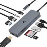 HOPDAY USB C Hub Adaptörü - 4K HDMI, Tip C Dizüstü ve Tablet için USB C Yuvası, Dongle (PD Şarj Bağlantı Noktası, USB 3.0 5Gbps, SD/TF Kart Okuyucu) ile 10'u 1 Arada Çoklu Bağlantı Noktalı Adaptör)