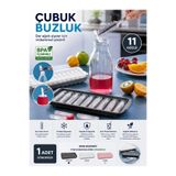 HopeWay Home 11 Gözlü Çubuk Buz Kalıbı Kapaklı Şişe Termos Matara Buzluğu Soğuk Kahve Buz Kalıbı BPA İçermez