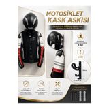 HopeWay Home Motosiklet Kask Askısı ve Mont Askılığı | Kask Askılığı | Kask Tutucu | Duvar Tipi | Anahtar Askılıklı | Scooter Bisiklet ve Baret Askılığı | 1 Adet