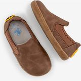 Hopfrög Smart Walker Slip-On Kahverengi Vegan Suni Deri Erkek Çocuk Ayakkabı Düz Tabanlı