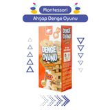 Hopiers Ahşap Denge Oyunu / Eğitici ve Eğlenceli Strateji Oyunu / 54 Parça Doğal Ahşap Blok