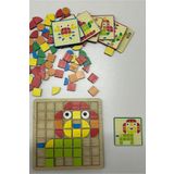 Hopiers Ahşap Mozaik Puzzle Bulmaca - 3+ Yaş - Montessori Eğitici Ve Öğretici Çocuk Zeka Oyunu
