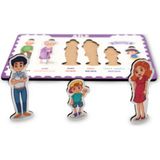 Hopiers Hpiers Montessori Aile Bultak Ahşap Puzzle Seti / 1+ Yaş / Zeka Geliştirici Oyuncak - Eğitici, Öğretici ve Güvenli